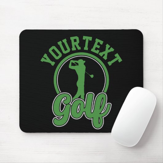 Gepersonaliseerde Golf ADD NAAM Retro Pro Golfer S Muismat (Met muis)