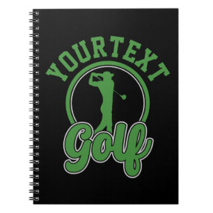 Gepersonaliseerde Golf ADD NAAM Retro Pro Golfer S Notitieboek
