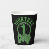 Gepersonaliseerde Golf ADD NAAM Retro Pro Golfer S Papieren Bekers (Voorkant)