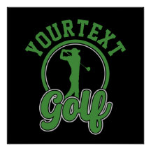 Gepersonaliseerde Golf ADD NAAM Retro Pro Golfer S