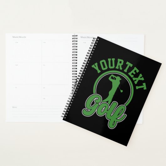 Gepersonaliseerde Golf ADD NAAM Retro Pro Golfer S Planner (Display)