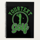 Gepersonaliseerde Golf ADD NAAM Retro Pro Golfer S Planner (Voorkant)