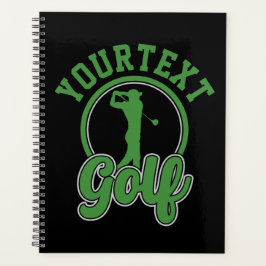 Gepersonaliseerde Golf ADD NAAM Retro Pro Golfer S Planner
