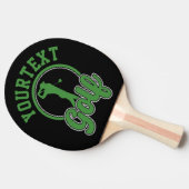 Gepersonaliseerde Golf ADD NAAM Retro Pro Golfer S Tafeltennisbatje (Zijkant)