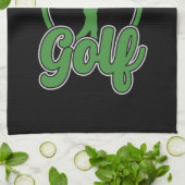 Gepersonaliseerde Golf ADD NAAM Retro Pro Golfer S Theedoek (Gevouwen)