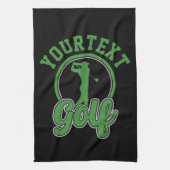 Gepersonaliseerde Golf ADD NAAM Retro Pro Golfer S Theedoek (Verticaal)