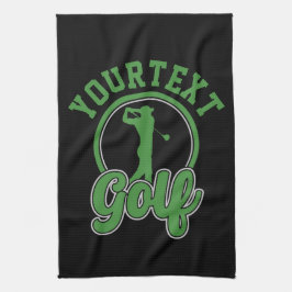 Gepersonaliseerde Golf ADD NAAM Retro Pro Golfer S Theedoek