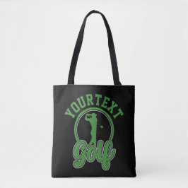 Gepersonaliseerde Golf ADD NAAM Retro Pro Golfer S Tote Bag
