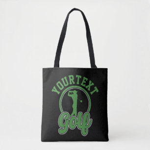 Gepersonaliseerde Golf ADD NAAM Retro Pro Golfer S Tote Bag
