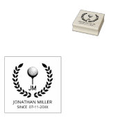 Gepersonaliseerde Golf Ball Monogram initialen Rubberstempel (Gestempeld)