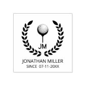 Gepersonaliseerde Golf Ball Monogram initialen Rubberstempel (Afrduk)