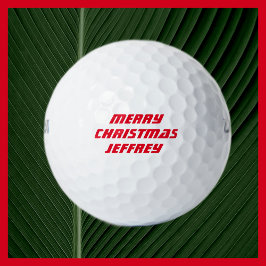 Gepersonaliseerde Golf Ball, Vrolijk Kerstfeest Golfballen