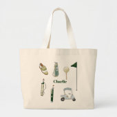 Gepersonaliseerde golf canvas tas (Voorkant)