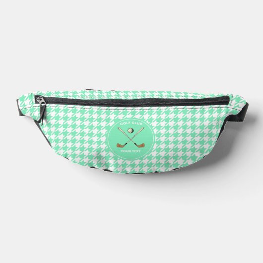Gepersonaliseerde Golf Club Golfer Mint Houndstoot Heuptasje (Liggend)