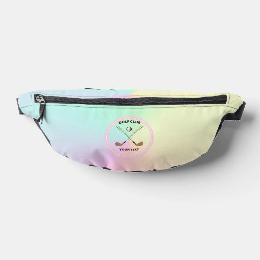 Gepersonaliseerde Golf Club Golfer Pastel Ombre Heuptasje (Liggend)