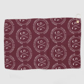 Gepersonaliseerde Golf Club Monogram Gift Golfhanddoek (Horizontaal)