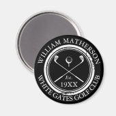 Gepersonaliseerde Golf Club Naam Golf Aged Stamp Magneet (Voorkant / Achterkant)