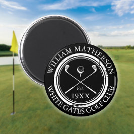 Gepersonaliseerde Golf Club Naam Golf Aged Stamp Magneet