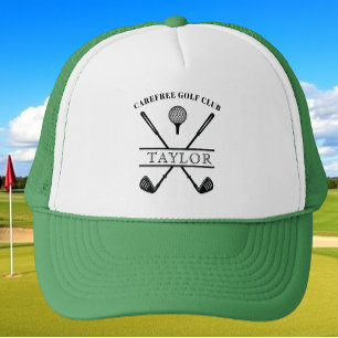 Gepersonaliseerde Golf Club Naam Groen Wit Trucker Pet