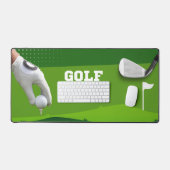 Gepersonaliseerde Golf Desk Mat – Time Elegance (Keyboard & Muis)