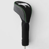 Gepersonaliseerde golf driver cover met koe silhou (Schuin)