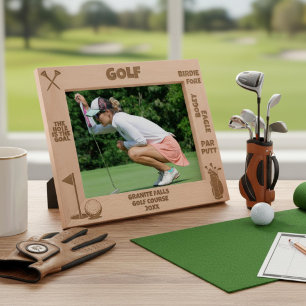 Gepersonaliseerde Golf Golfer Het Doel Is De Hole Gegraveerde Lijstjes