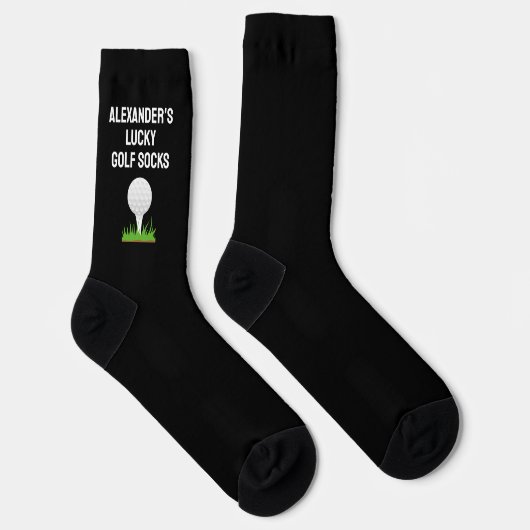 Gepersonaliseerde Golf Grappige Golfer Aangepaste Sokken (Rechts)