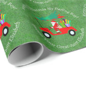 Gepersonaliseerde Golf Green Kerstmis Cadeaupapier (Rol Hoek)