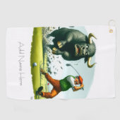 Gepersonaliseerde Golf Hazards Golf Handdoek (Horizontaal)