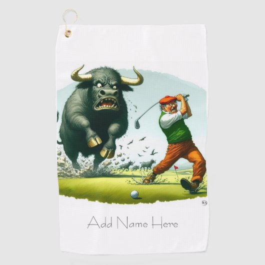 Gepersonaliseerde Golf Hazards Golf Handdoek (Voorkant)