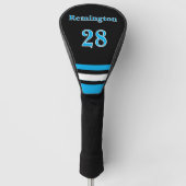 Gepersonaliseerde Golf Head Hoesje in Blauw Golfheadcover (Voorkant)