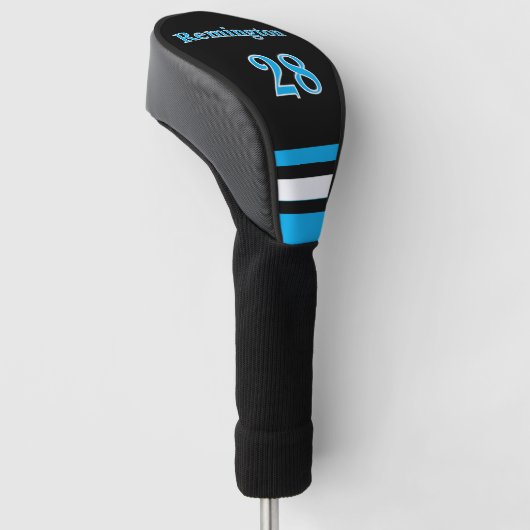 Gepersonaliseerde Golf Head Hoesje in Blauw Golfheadcover (Schuin)