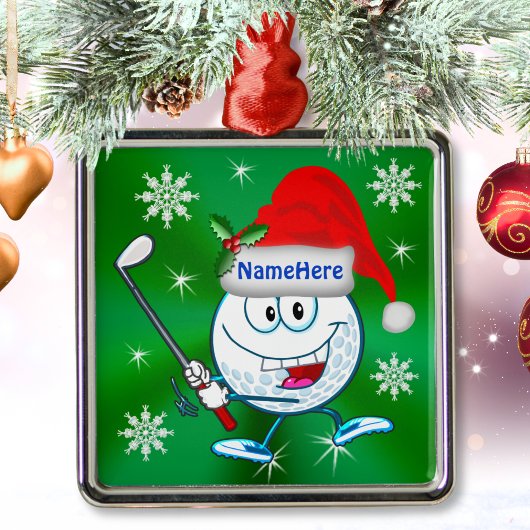 Gepersonaliseerde Golf Kerstboom Ornamenten