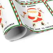 Gepersonaliseerde Golf Kerstcadeau Cadeaupapier (Rol Hoek)