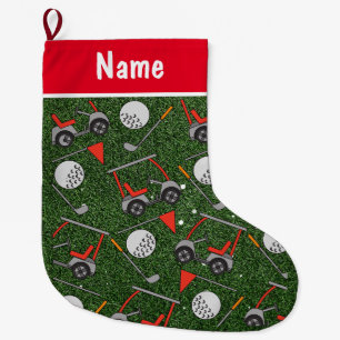 Gepersonaliseerde Golf Kerstcadeaus Golf thema Grote Kerstsok