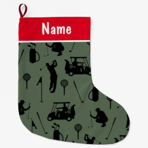 Gepersonaliseerde Golf Kerstcadeaus Golf thema Grote Kerstsok