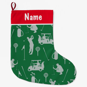 Gepersonaliseerde Golf Kerstcadeaus Golf thema Grote Kerstsok