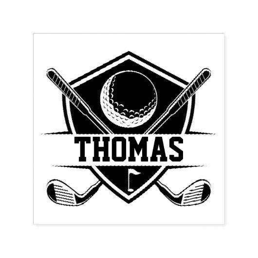 Gepersonaliseerde Golf Liefhebber Zelfinktende Stempel (Design)