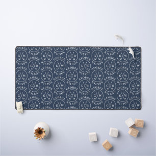 Gepersonaliseerde Golf Monogram Marine Blauw Aange Bureaumat