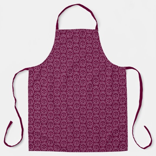 Gepersonaliseerde Golf Monogram Naam Bourgogne Gol Schort (Voorkant)