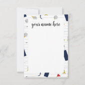 Gepersonaliseerde Golf notitiekaarten (Voorkant)