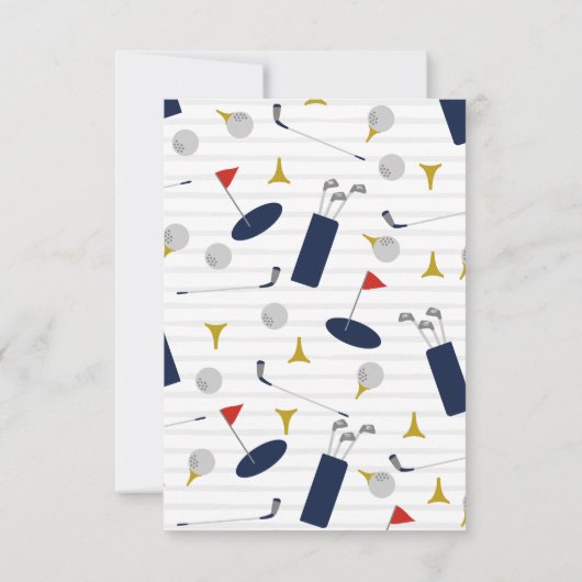 Gepersonaliseerde Golf notitiekaarten (Achterkant)