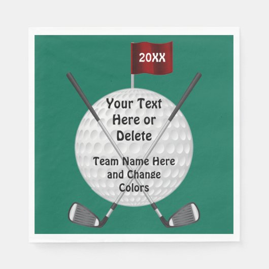 Gepersonaliseerde Golf partij benodigdheden, Golf  Servet (Voorkant)