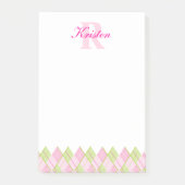 Gepersonaliseerde golf patroon post het merkt op post-it® notes (Voorkant)