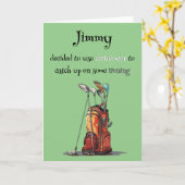 Gepersonaliseerde Golf Pensioen Kaart (Gele Bloem)