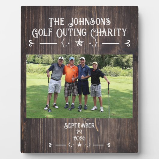Gepersonaliseerde Golf Plaque - 8x10 Keepsake Fotoplaat (Voorkant)