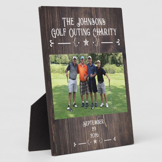 Gepersonaliseerde Golf Plaque - 8x10 Keepsake Fotoplaat (Zijkant)