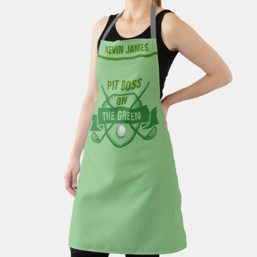 Gepersonaliseerde Golf Pun Grill BBQ Pit Boss Chef Schort (Insitu)