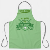 Gepersonaliseerde Golf Pun Grill BBQ Pit Boss Chef Schort (Voorkant)