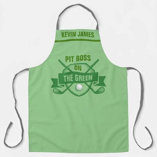 Gepersonaliseerde Golf Pun Grill BBQ Pit Boss Chef Schort (Voorkant)